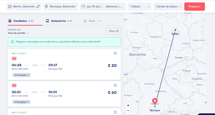 Pesquisador de trajetos Alemanha Pesquisador de trajetos Alemanha